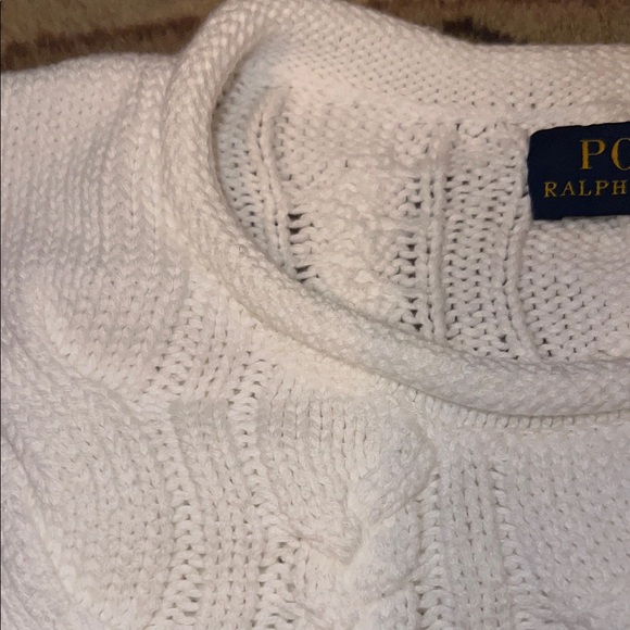 Polo Ralph Lauren White Cable Knit Sweater - Picture 5 of 6